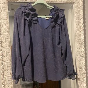 Purple Entro, size medium with ruffle sleeves